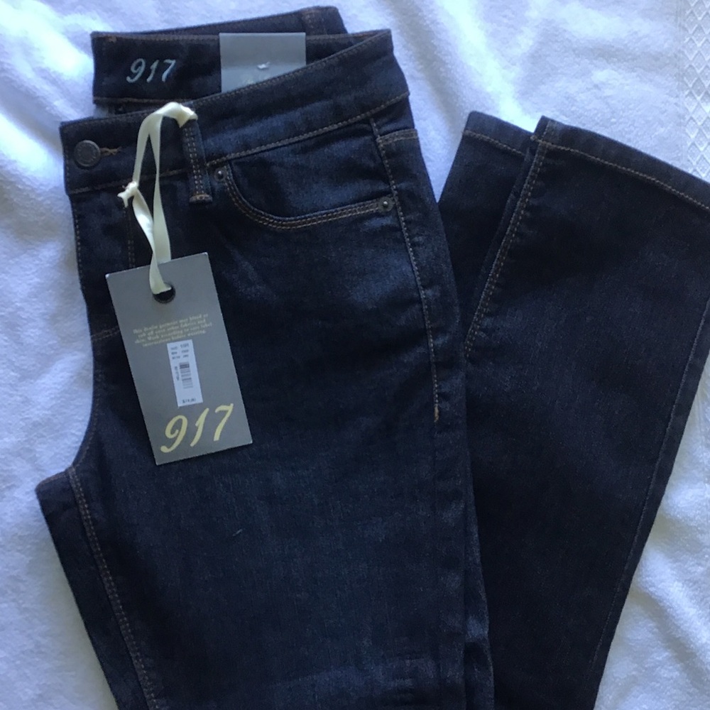 The Limited Dark Indigo Straight Leg Jeans